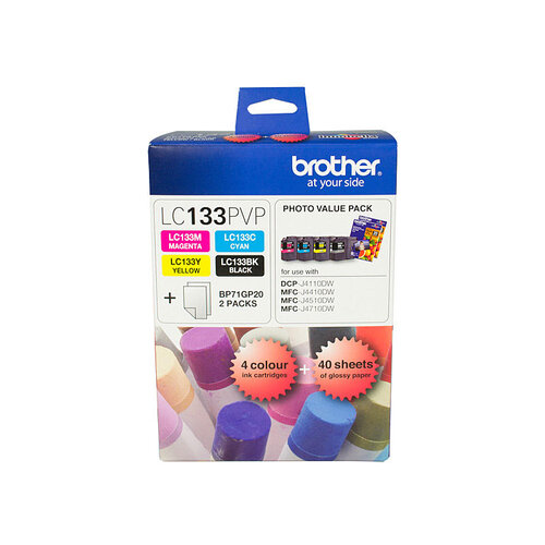 Brother LC-133 Photo Value Pack - up to 600 pages per colour