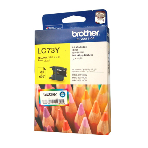 Brother LC-73 Yellow Ink Cartridge - 600 pages 