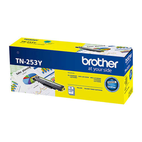 Brother TN253 Yellow Toner Cartridge - 1300 pages