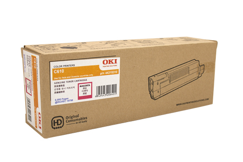 Oki C610 Magenta Toner Cartridge - 6000 pages