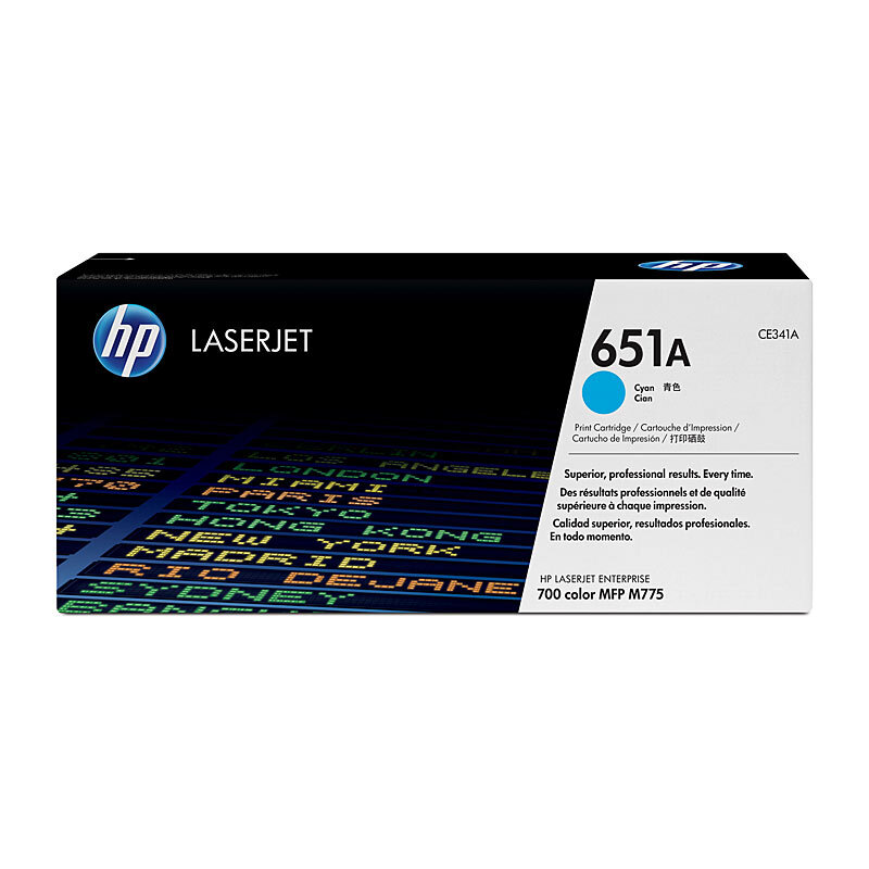 HP #651A Cyan Toner Cartridge - 16000 pages