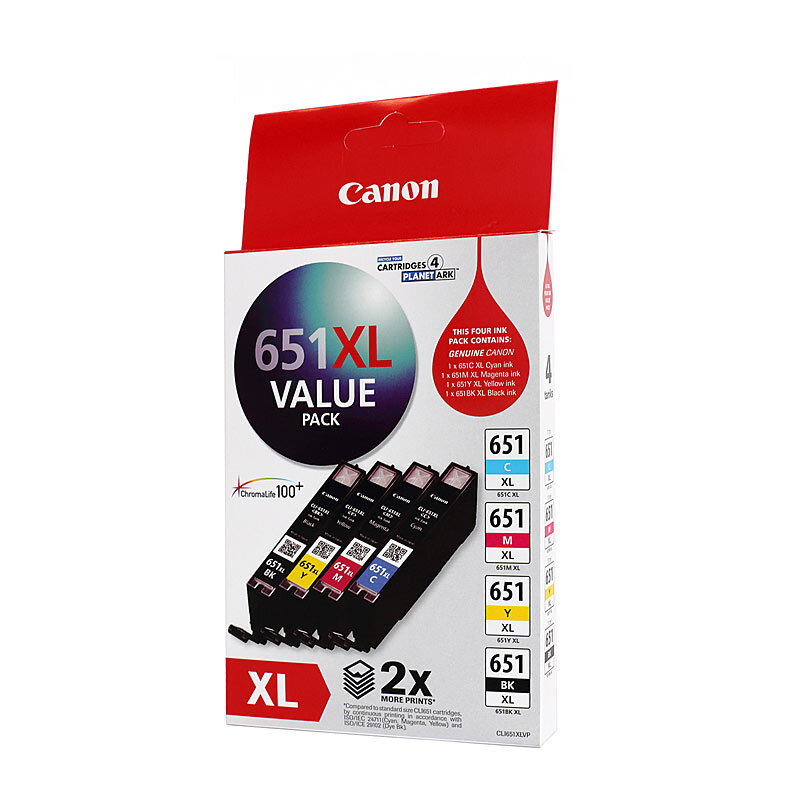 Canon CLI651XL Ink Value Pack - CLI651XL BCMY x 1 - ref to individual yields