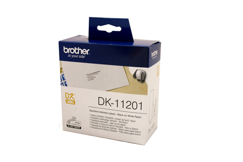 Brother DK11201 White Label - 29mm x 90mm - 400 per roll
