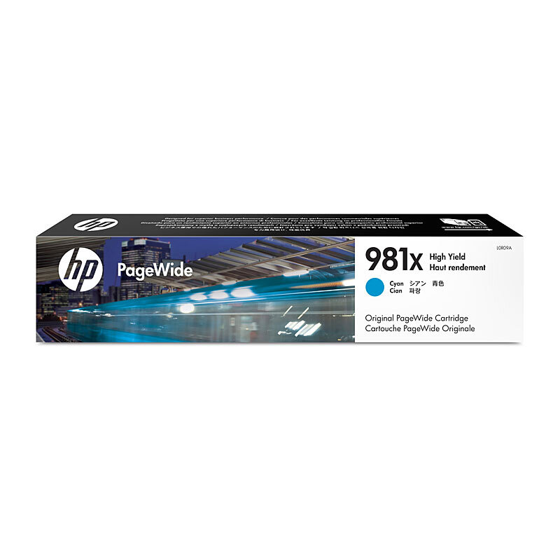HP #981X Cyan Ink Cart L0R09A - 10000 pages