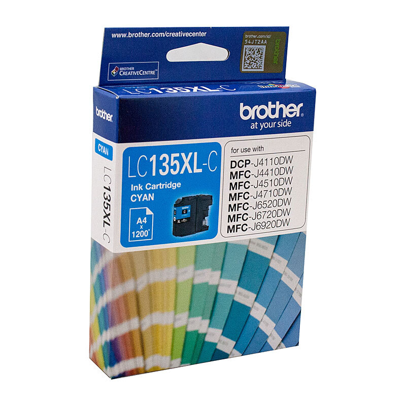 Brother LC-135XL Cyan Ink Cartridge - up to 1200 pages