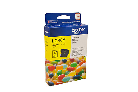 Brother LC-40Y Yellow Ink Cartridge - 300 pages