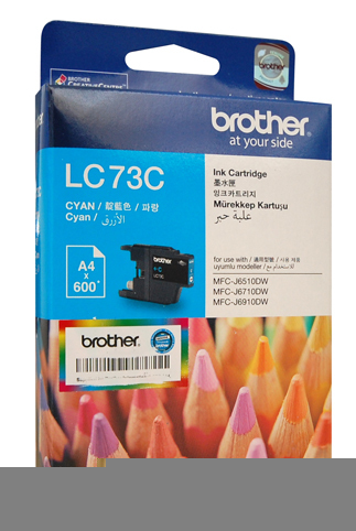 Brother LC-73 Cyan Ink Cartridge - 600 pages 