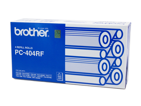Brother PC-404 Print refill rolls x 4 - 144 pages