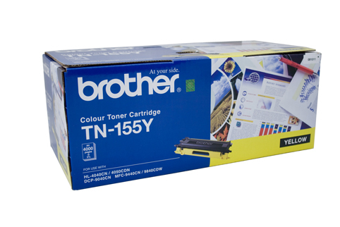 Brother TN-155Y Yellow Toner Cartridge - 4000 pages