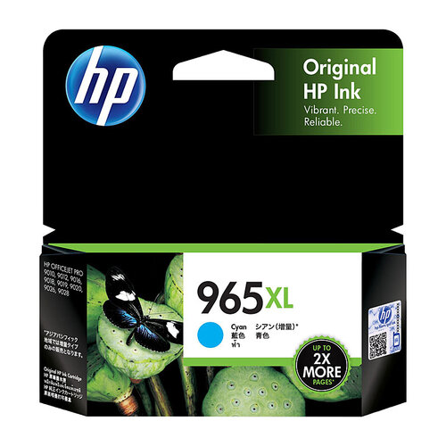HP #965XL Cyan Ink Cartridge -1600 pages