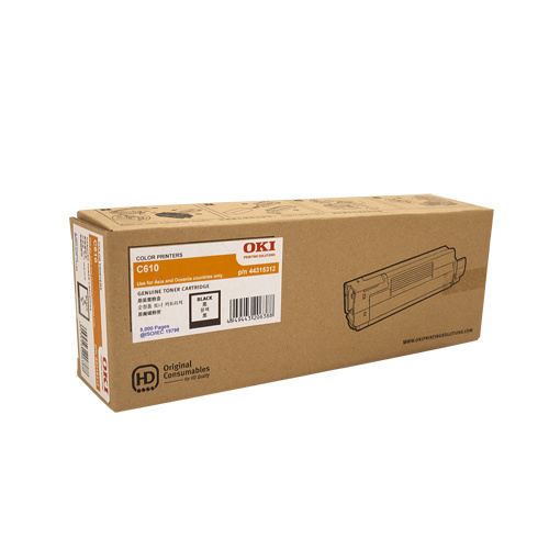 Oki C610 Black Toner Cartridge - 8000 pages