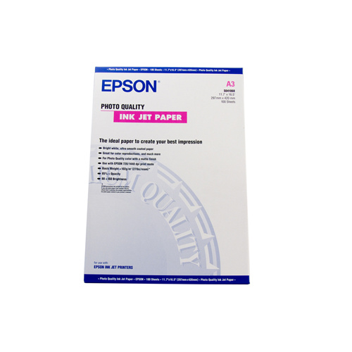 Epson S041068 Photo Quality Paper A3 100 Sheets 102gsm