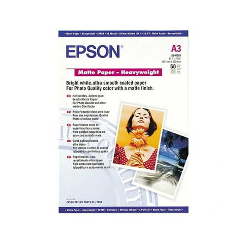 Epson S041261 Matte H/W Paper - 50 Sheets