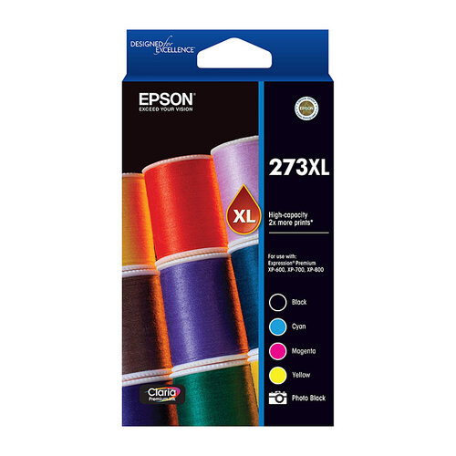 Epson 273 5 XL Ink Value Pack (BPBCM & Y HY ink x 1 each)