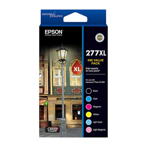 Epson 277 XL Ink Value Pack (BCMYLC & LM HY ink x 1 each)