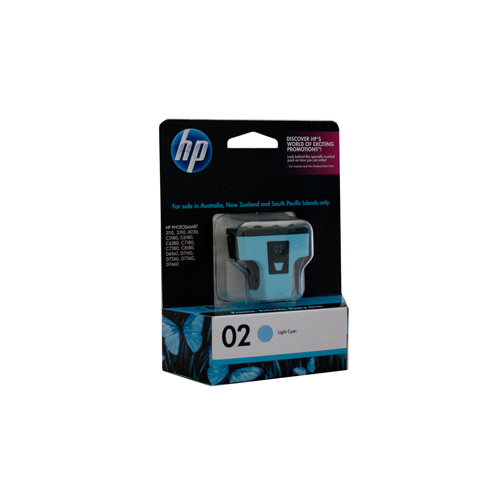 HP #02 Light Cyan Ink Cartridge - 5.5ml - 350 pages