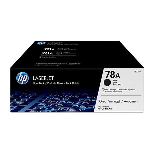 HP #78A Black Toner twin pack - 2100 pages each 
