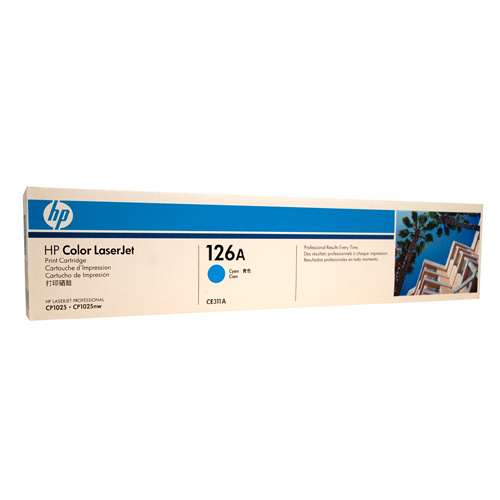 HP #126A Cyan Toner Cartridge - 1000 pages 