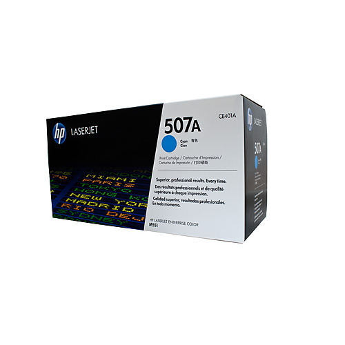 HP #507A Cyan Toner Cartridge - 6000 pages