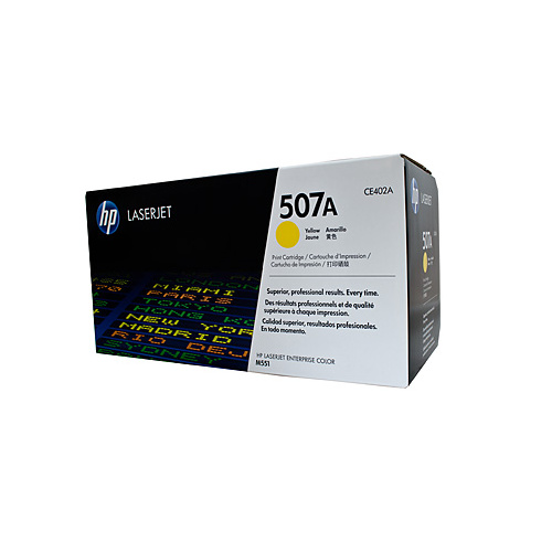 HP #507A Yellow Toner Cartridge - 6000 pages
