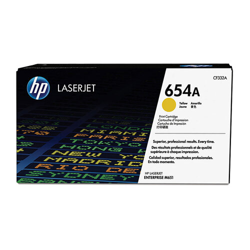 HP #654A Yellow Toner Cartridge - 15000 pages