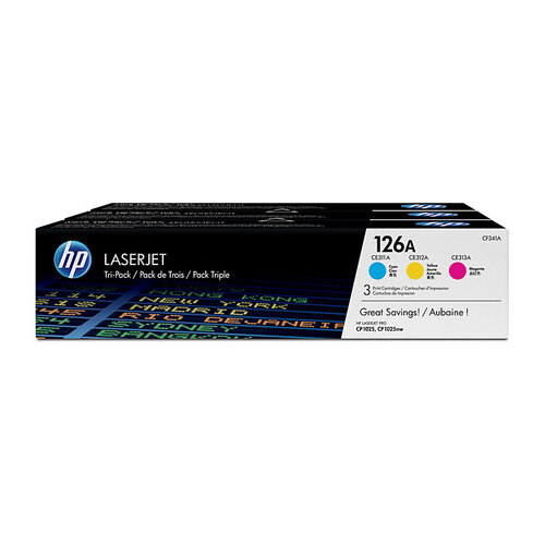 HP #126A CMY Toner Tri Pack - 1000 pages each