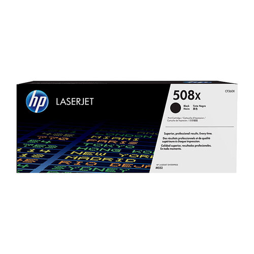 HP #508X Black Toner Cartridge - 12500 pages