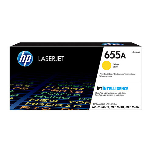 HP #655A Yellow Toner Cartridge -  10500 pages