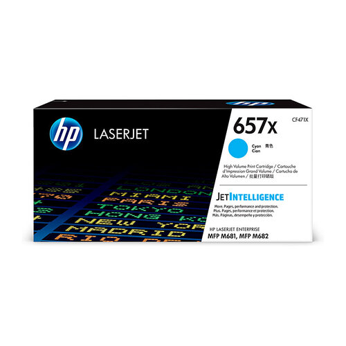 HP #657X Cyan Toner Cartridge -  23000 pages