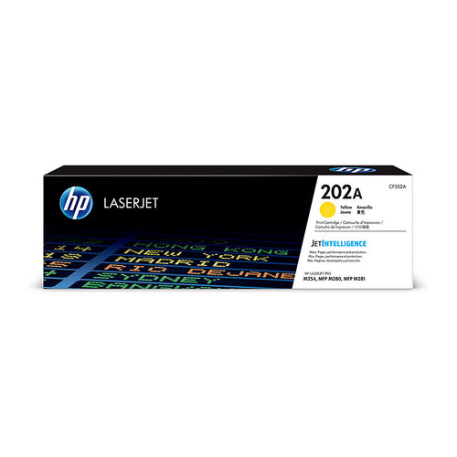 HP #202A Yellow Toner Cartridge CF502A - 1300 pages