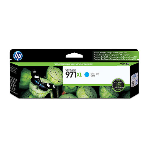HP #971X Cyan Ink Cartridge - 6600 pages