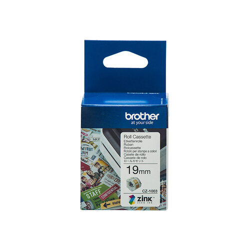 Brother CZ1003 White Lable Roll Tape Cassette 19mm x 5m