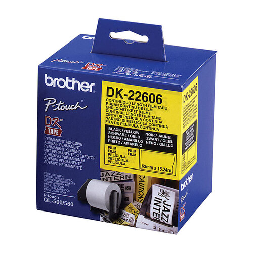 Brother DK22606 Yellow Roll - 15.24 Meters