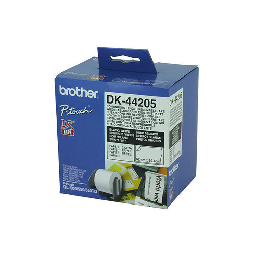 Brother DK44205 White Roll - 30.48 Meters