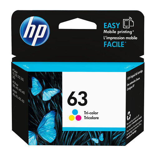 HP #63 Tri Colour Ink - 165 pages 
