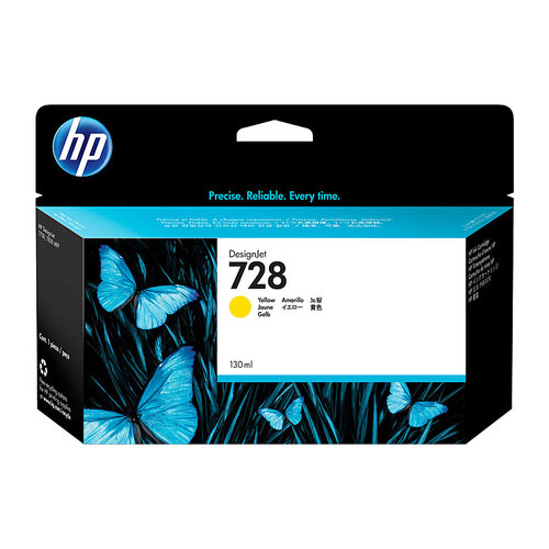 HP #728 130ml Yellow Ink Cartridge