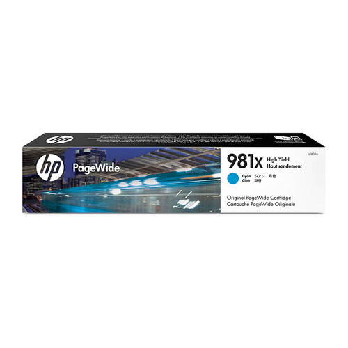 HP #981X Cyan Ink Cart L0R09A - 10000 pages