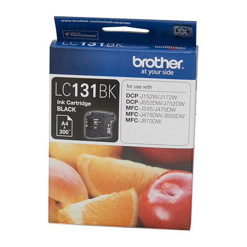 Brother LC-131 Black Ink Cartridge - up to 300 pages