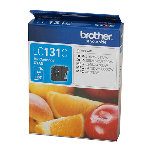Brother LC-131 Cyan Ink Cartridge - up to 300 pages