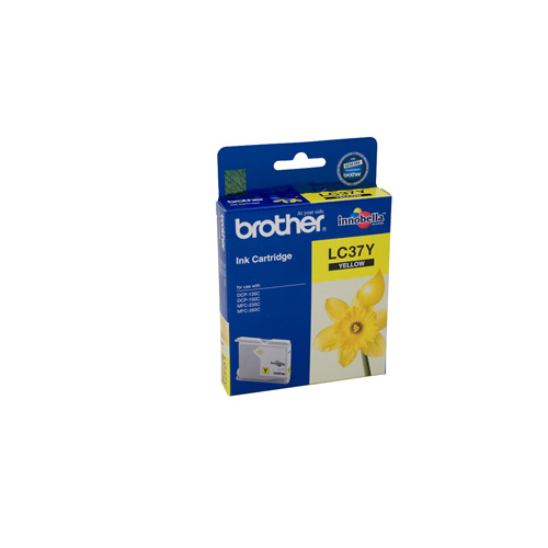 Brother LC-37Y Yellow Ink Cartridge - 300 pages