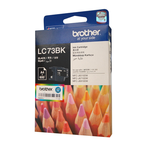Brother LC-73BK Black Ink Cartridge - 600 pages 