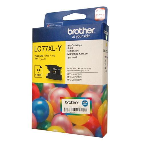 Brother LC-77XL Yellow Ink Cartridge - 1200 pages