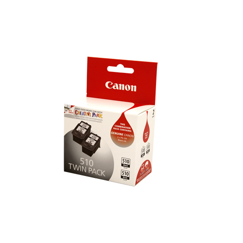Canon PG-510 Black Ink Cartridge Twin Pack - 220 pages each