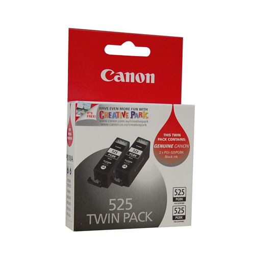 Canon PGI-525K Black Ink Tank Twin Pack - 2 x 311 pages