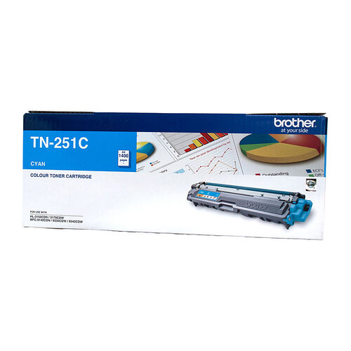 Brother TN-251 Cyan Toner Cartridge - 1400 pages