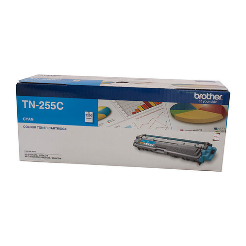 Brother TN-255 Cyan Toner Cartridge - 2200 pages