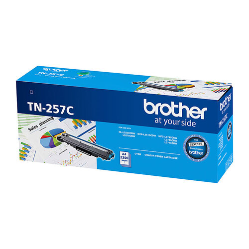 Brother TN257 Cyan Toner Cartridge - 2300 pages