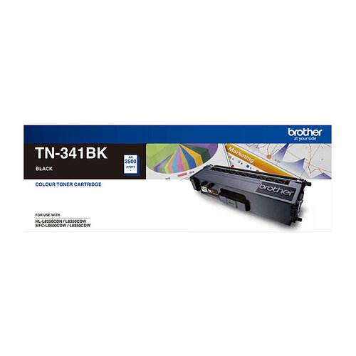Brother TN-341 Black Toner Cartridge - 2500 pages