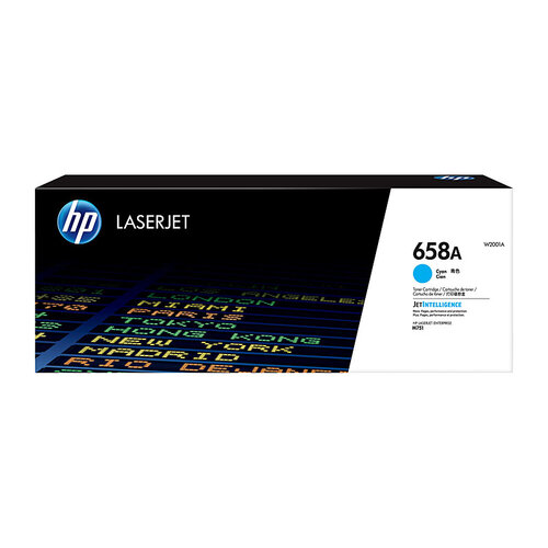 HP #658A Cyan Toner Cartridge W2001A - 6000 pages